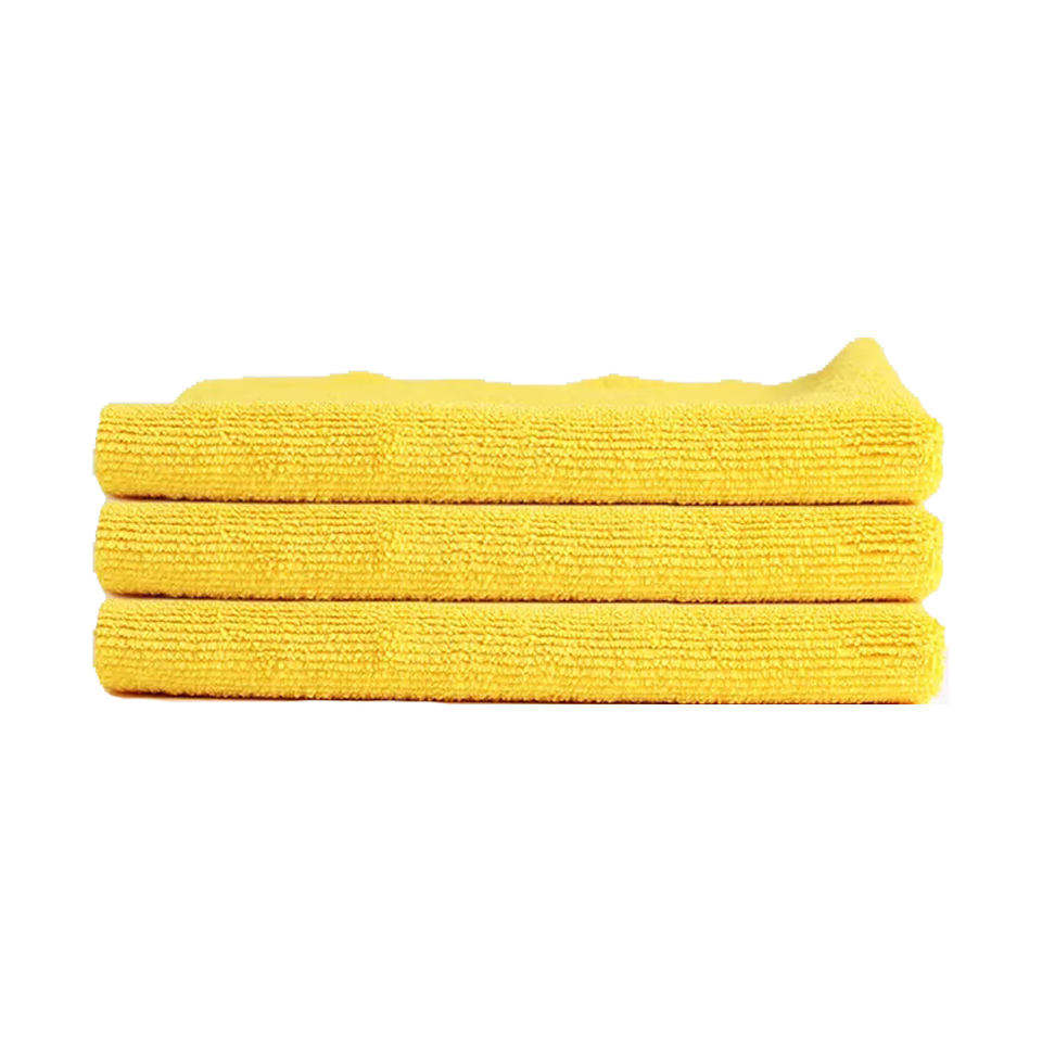 yellow microfiber car towel